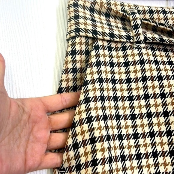 H&M - Tan And Cream Wide Leg Crop With Pockets  Pants Size 4 - Picture 4 of 11